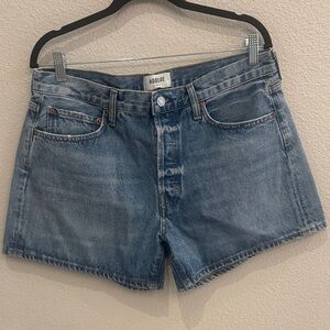 Agolde Mid Wash Denim Shorts